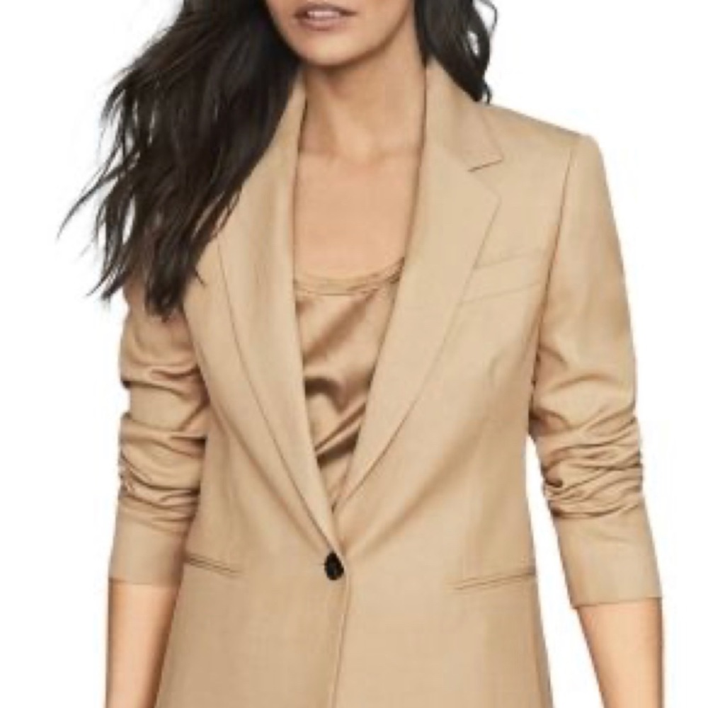 Solid Tan Blazer - image 1